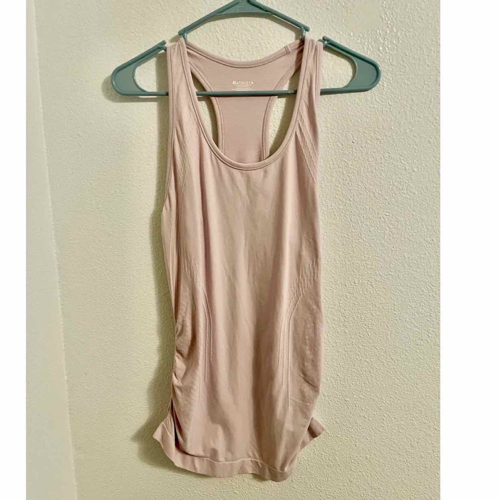 ATHLETA PINK/NUDE ACTIVE RACERBACK TANK